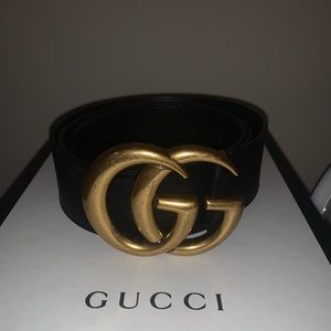 Authentic large GG Gucci belt